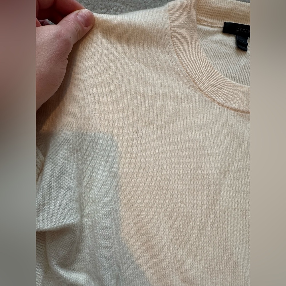 JCREW Ivory Ruffle Sleeve Sweater - Picture 6 of 7